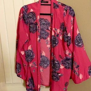 Cotton On pink floral kimono